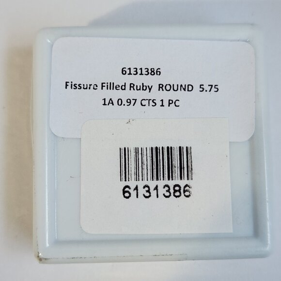 NIB VTG "Fissure Filled Ruby" 5.75mm 0.97cts Round Loose Gemstone - Picture 5 of 5